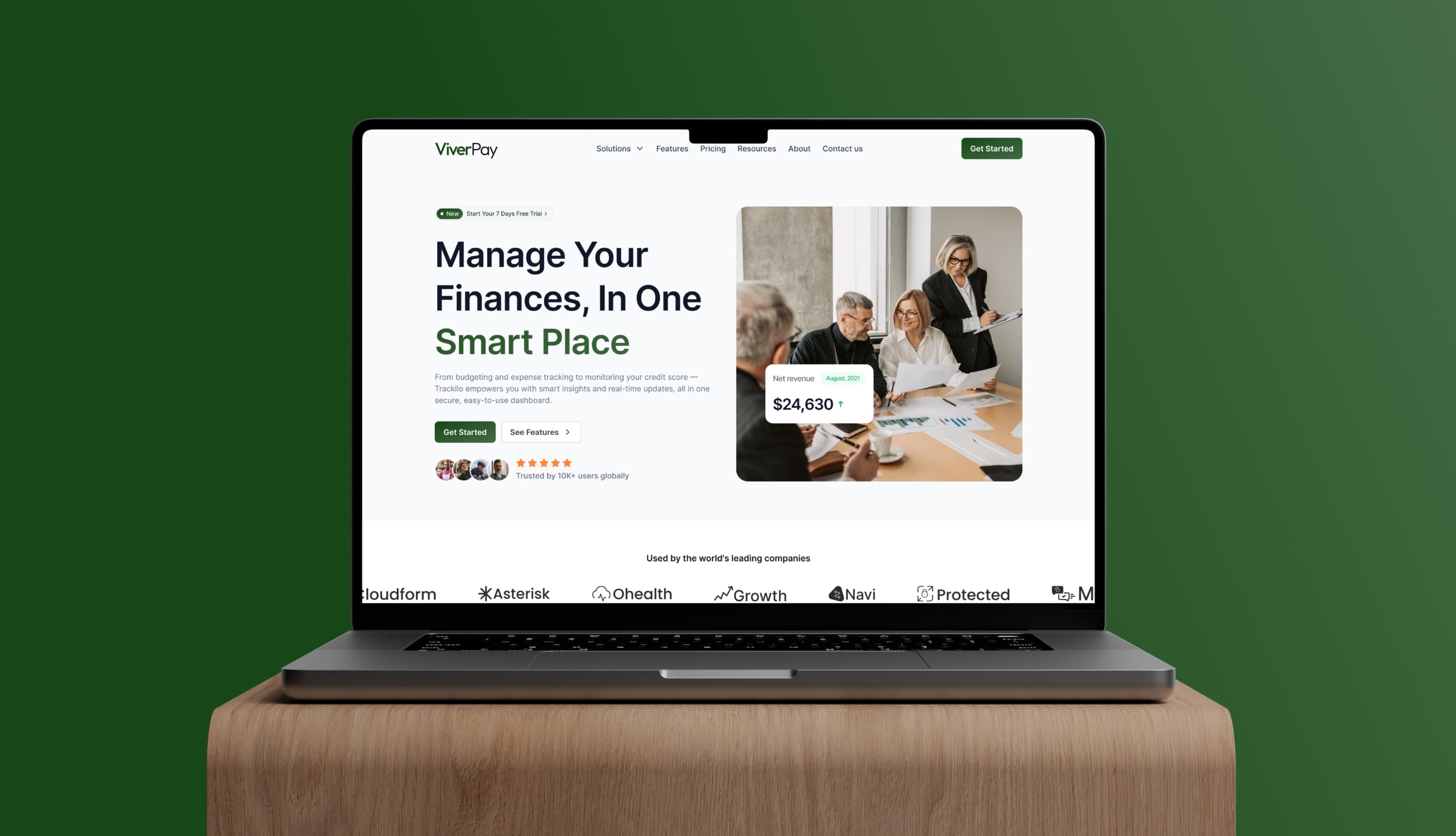 ViverPay case study hero image showcasing modern fintech user interface